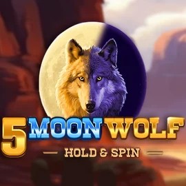 5 Moon Wolf slot visual from Apparat Gaming available on hollywins.ca