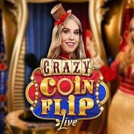 Crazy Coin Flip slot visual from Evolution available on hollywins.ca