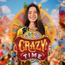 Crazy Time logo by Evolution at Hollywin Casino