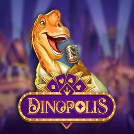 Dinopolis slot logo by Push Gaming at Hollywin Casino