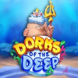 Dorks of the Deep slot logo by Hacksaw Gaming at Hollywin CasinoDorks of the Deep