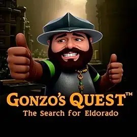 Logo of Gonzo's Quest from NetEnt at Hollywin Casino